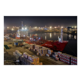 Póster Navio de Carga Rikke Theresa no Porto de Hull