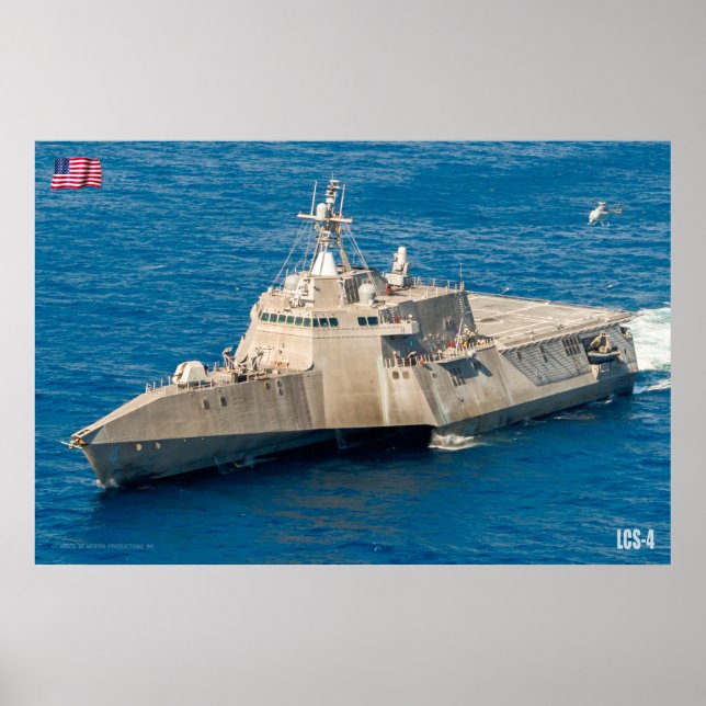 POSTER NAVIO DE COMBATE LITORAL - LCS-4 (Frente)