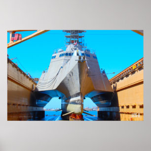 POSTER NAVIO DE COMBATE LITORAL - LCS-8