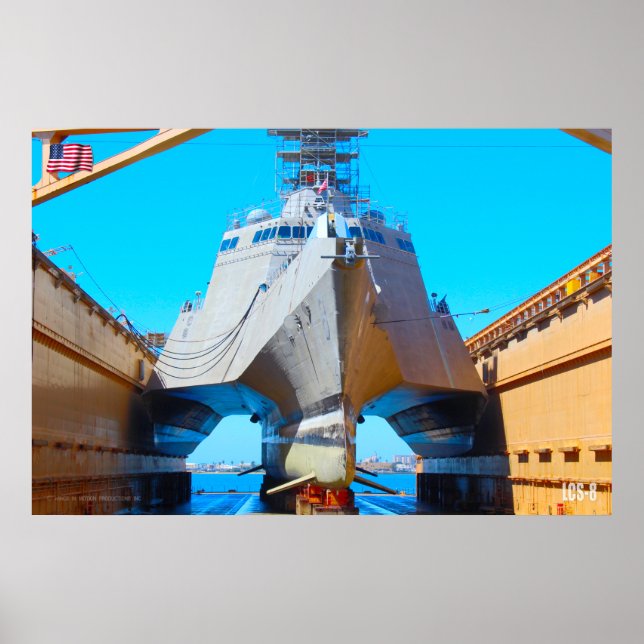 POSTER NAVIO DE COMBATE LITORAL - LCS-8 (Frente)