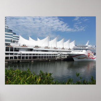 Póster Navio de Cruzeiro em Vancouver, B.C. Canadá