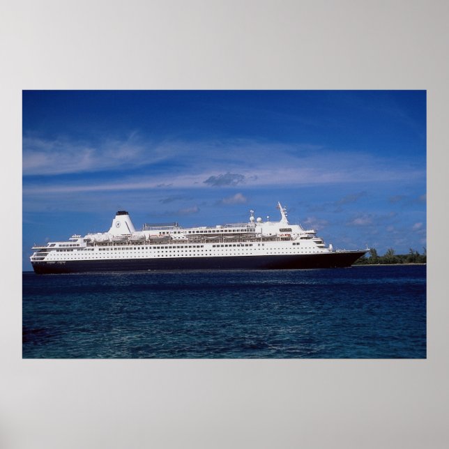 Póster Navio de cruzeiro, Nassau, Bahamas (Frente)
