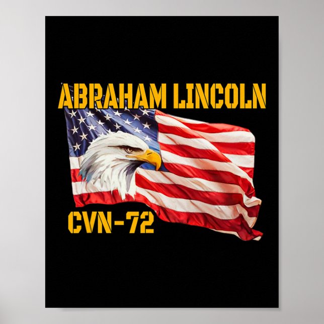Poster Navio De Guerra Abraham Lincoln Cvn-72 Transportad (Frente)