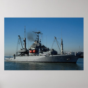 Poster Navio de USS Safeguard", de salvamento e de reparo