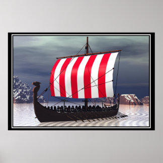 Poster Navio de Vela Viking Drakkar