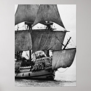Poster Navio do vintage preto e branco