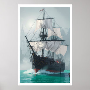 Poster Navio Emergente da Nave - Viagem Espiritual