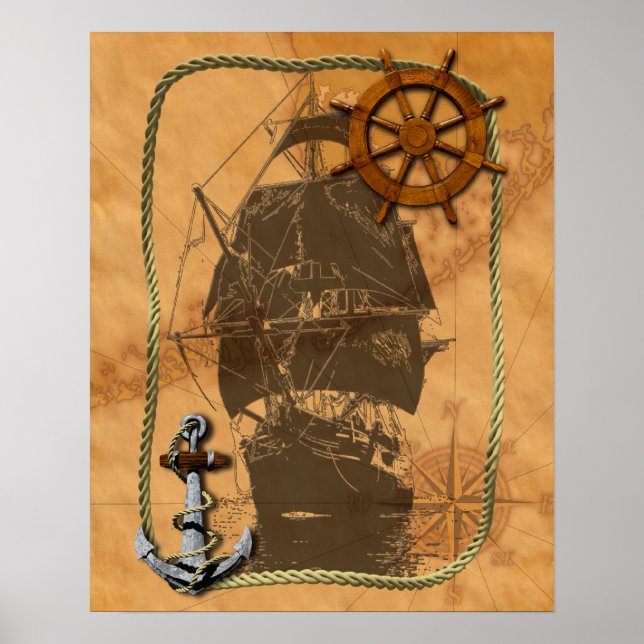 Poster Navio histórico de navegação (Frente)