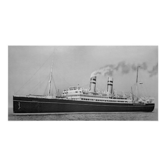 Póster Navio holandês Veendam (Frente)