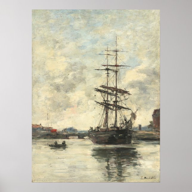 Poster Navio no Touque - Eugène Boudin Fine Art (Frente)