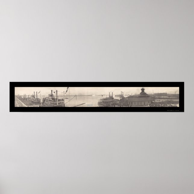 Póster Navio Nova Orleans Foto 1910 (Frente)