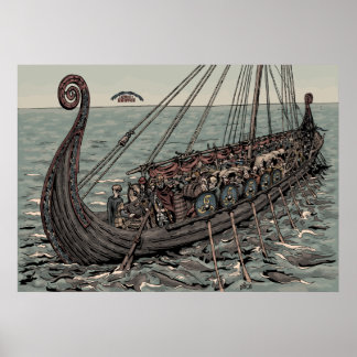 Póster navio Oseberg