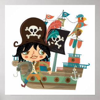 Poster Navio Pirata e Pirata