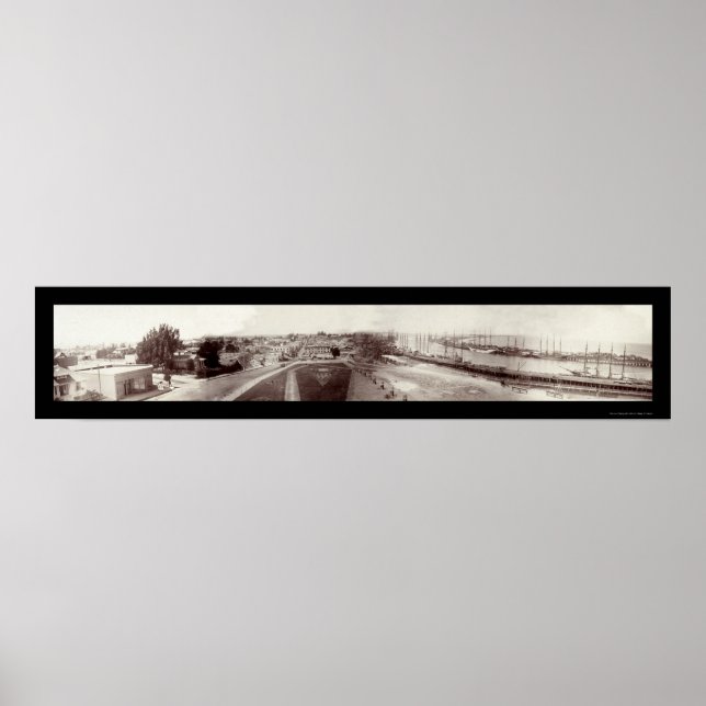 Póster Navio San Pedro Harbor Foto 1904 (Frente)