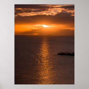 Poster Navio Tanque Ao Sol, No Oceano Atlântico