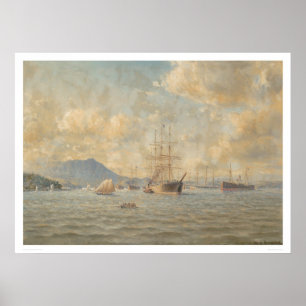 Póster Navios de navigação na âncora (1282)