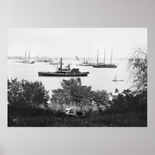 Póster Navios de transporte da guerra civil, 1860s