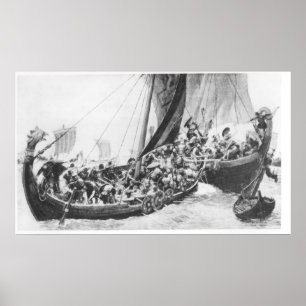 Póster Navios de Viking