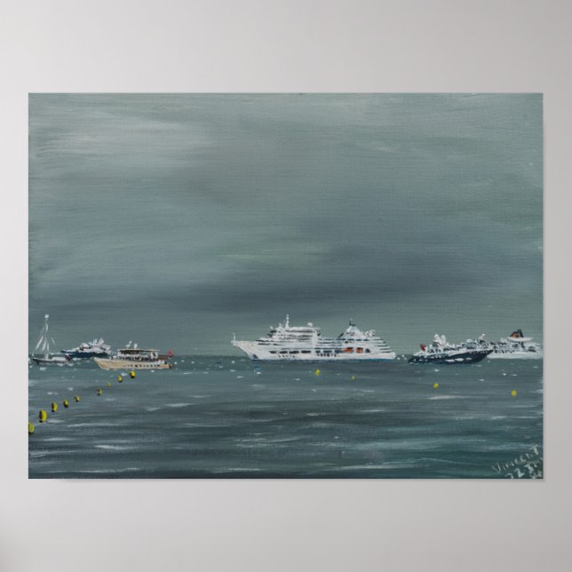 Póster Navios e barcos em Cannes 2014 (Frente)