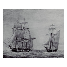 Póster Navios Gráficos de Arte Fina Oceanic Trek
