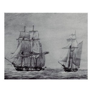 Póster Navios Gráficos de Arte Fina Oceanic Trek
