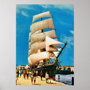 Poster Navios históricos do vintage,    estrela de India
