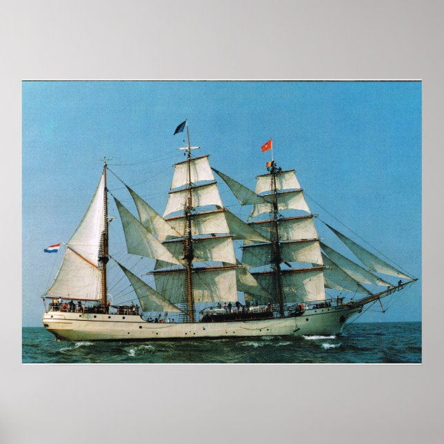 Póster Navios históricos Vintage, Europa, Holanda (Frente)