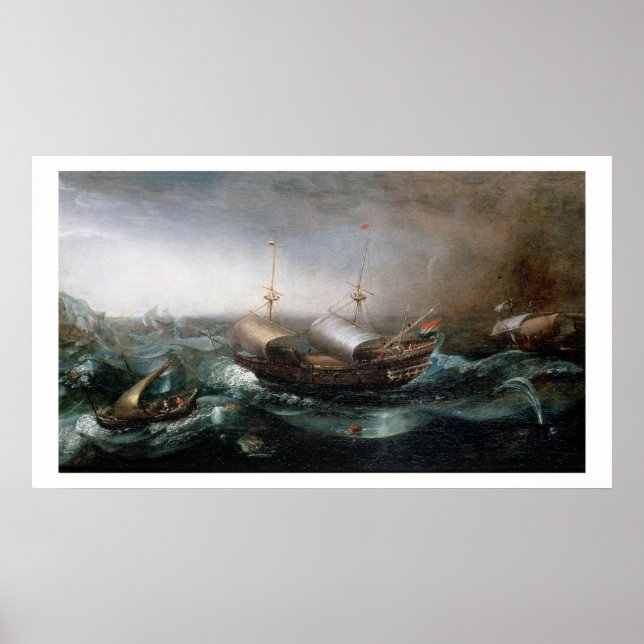 Póster Navios mercantes neerlandeses e navios malschip ac (Frente)
