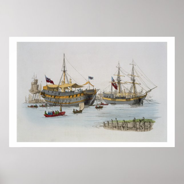 Poster Navios prisionais, do "Figurino da Grã-Bretanha Ex (Frente)