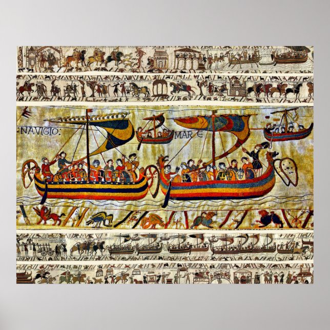 POSTER NAVIOS VIKING BAYEUX TAPESTRY 1066 (Frente)