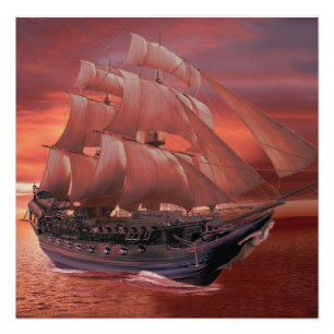 PÓSTER NAVIOS ZEN AO PÔR DO SOL