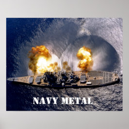 Poster navy metal