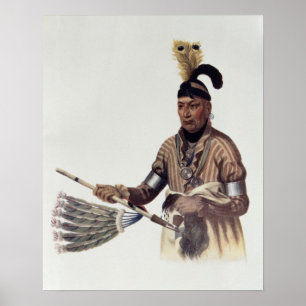 Poster Naw-Kaw ou "madeira", um chefe do Winnebago