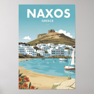 Poster Naxos Grécia Beach