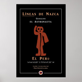 Poster Nazca Geoglyphs-Astronauta
