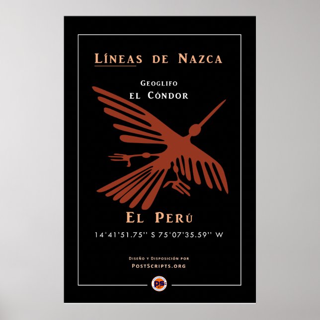 Poster Nazca Geoglyphs-Condor (Frente)