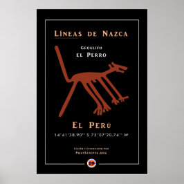 Poster Nazca Geoglyphs-Dog