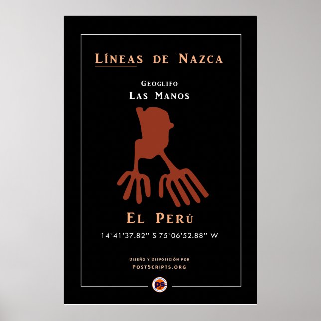 Poster Nazca Geoglyphs-Hands (Frente)