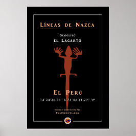 Poster Nazca Geoglyphs-Lizard