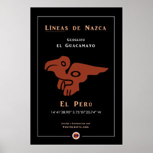 Poster Nazca Geoglyphs-Macaw