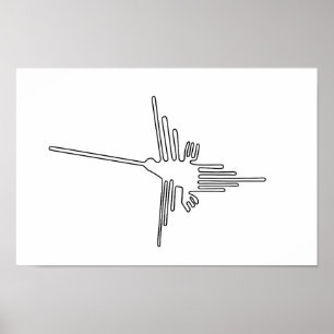 Poster Nazca Peru: símbolo antigo do geoglifo mistério de