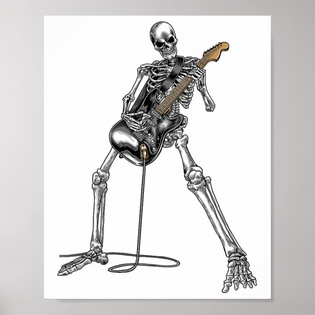 Poster Nd Rock And Roll Guitar S For Men And Tee (Frente)
