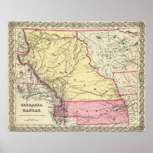Poster Nebraska e Kanzas (Frente)
