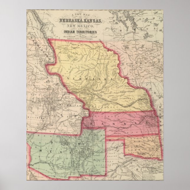 Poster Nebraska, Kansas, Novo México (Frente)