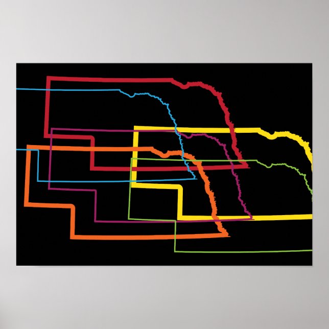 Póster nebraska pride blur (Frente)