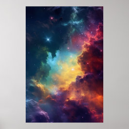 Poster Nebulae Overture: Tapeçaria Planetária