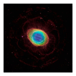 Póster Nebulosa Anelar ou NGC 6720 Forma Verdadeira