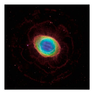 Póster Nebulosa Anelar ou NGC 6720 Forma Verdadeira