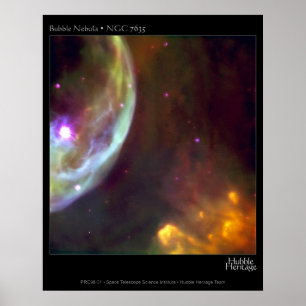 Póster Nebulosa da bolha - telescópio de NGC 7635 Hubble