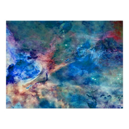 Póster Nebulosa de Eta Carinae Azul Realçado